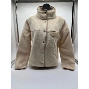 The North Face Women’s Fleece Jacket M Sherpa Cragmont Snap Warm Cream